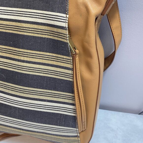 Fossil Talia Hobo Shoulder Bag Crossbody Purse Tan Stripe SHB2778558 Retail $228 - Picture 12 of 14
